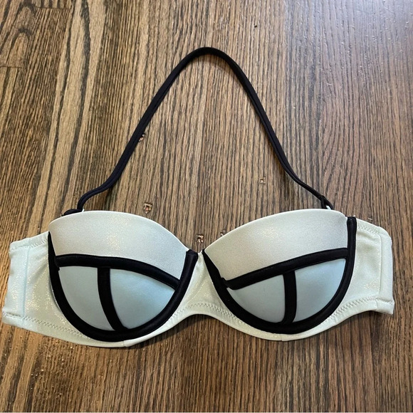 Victoria’s Secret blue metallic multi-way strap swimsuit bra size 34B - Picture 1 of 5